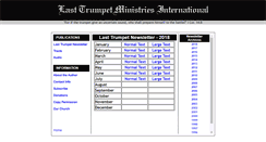 Desktop Screenshot of lasttrumpetnewsletter.org